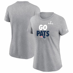 New England Patriots Women's Super Bowl LX Local T-Shirt Heather Gray - Nike