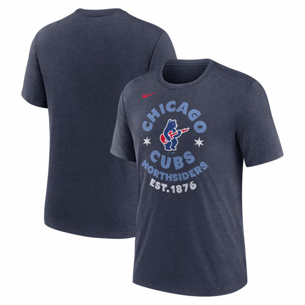 Chicago Cubs Nike Electric Bear Tri-Blend T-Shirt Clearance