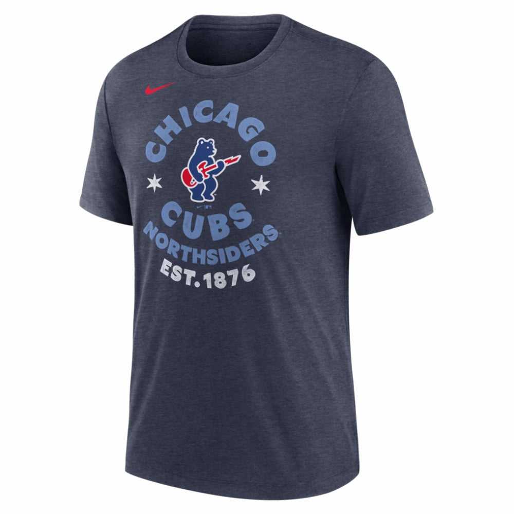 Chicago Cubs Nike Electric Bear Tri-Blend T-Shirt Clearance
