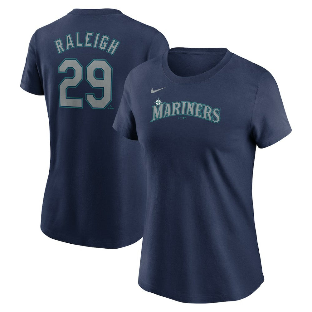 Cal Raleigh Seattle Mariners Nike Women's Cooperstown Collection Fuse Name & Number T-Shirt Sale
