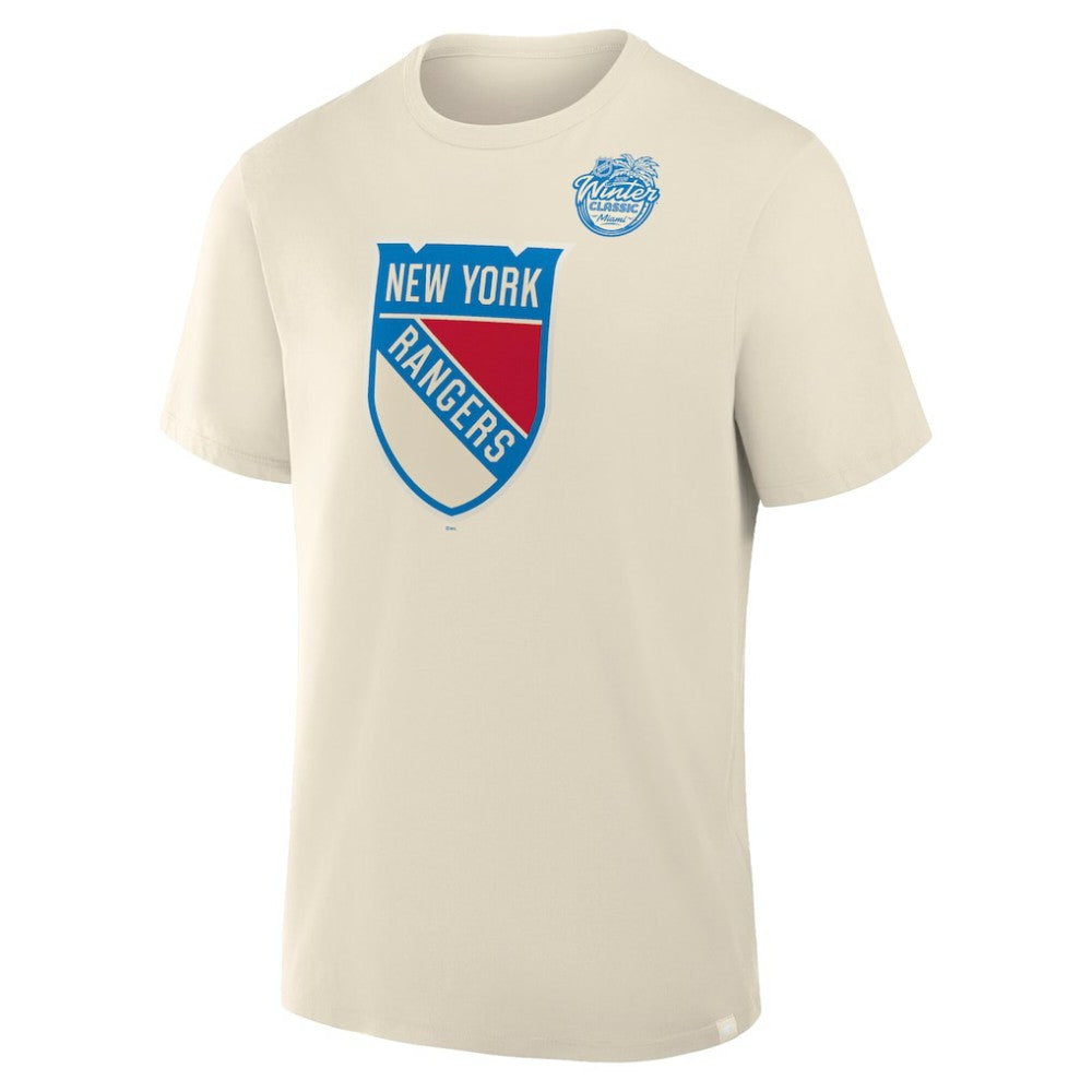 New York Rangers Fanatics 2026 NHL Winter Classic T-Shirt Cream