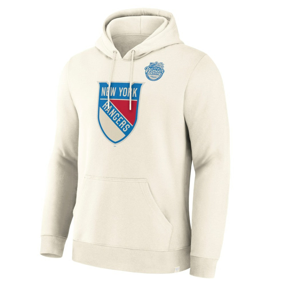 New York Rangers Fanatics 2026 NHL Winter Classic Pullover Hoodie Cream