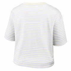 Philadelphia Eagles Women's Striped Cropped T-Shirt Yellow/Cream - Nike