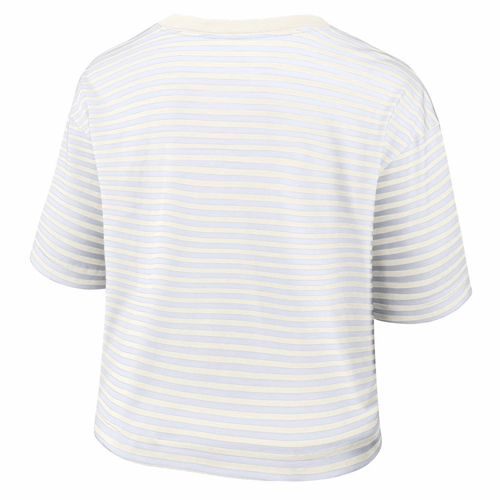 Washington Commanders Women's Striped Cropped T-Shirt Yellow/Cream - Nike