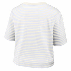 Washington Commanders Women's Striped Cropped T-Shirt Yellow/Cream - Nike