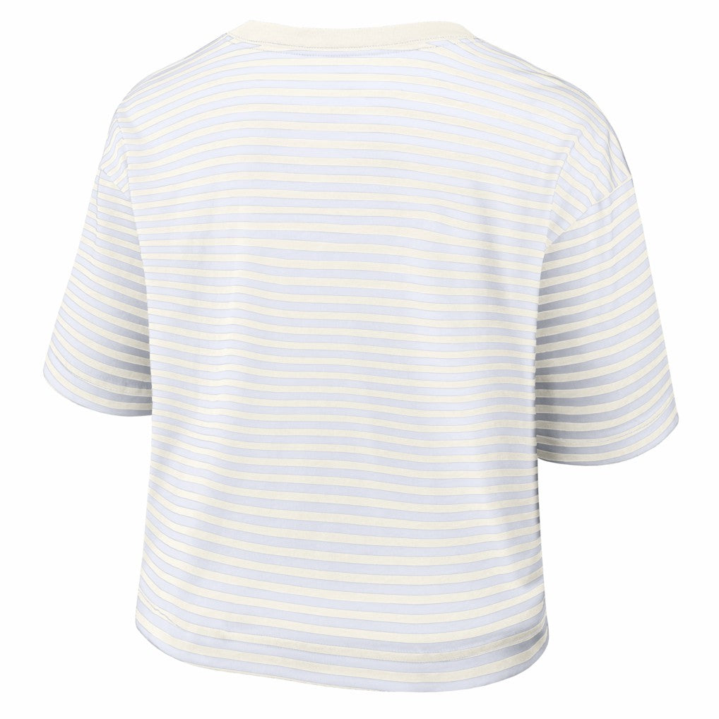 Kansas City Chiefs Women's Striped Cropped T-Shirt Yellow/Cream - Nike