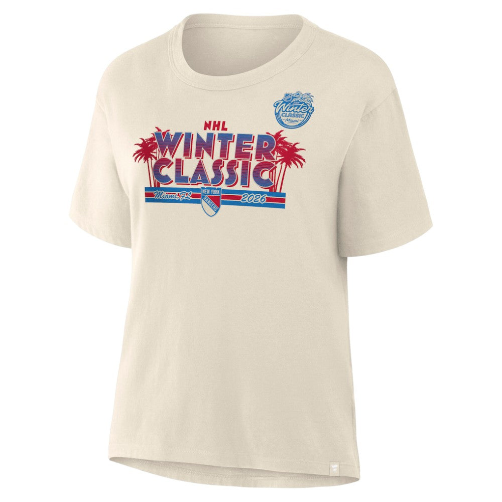 New York Rangers Fanatics Women's 2026 NHL Winter Classic T-Shirt Cream