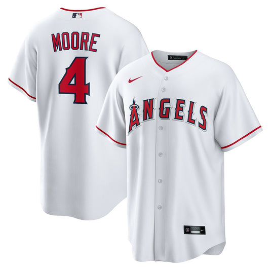 Christian Moore Los Angeles Angels Nike Home Replica Jersey - White | MLB Jerseys