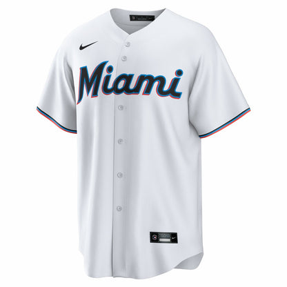 Eric Wagaman Miami Marlins Nike Home Replica Jersey - White | MLB Jerseys