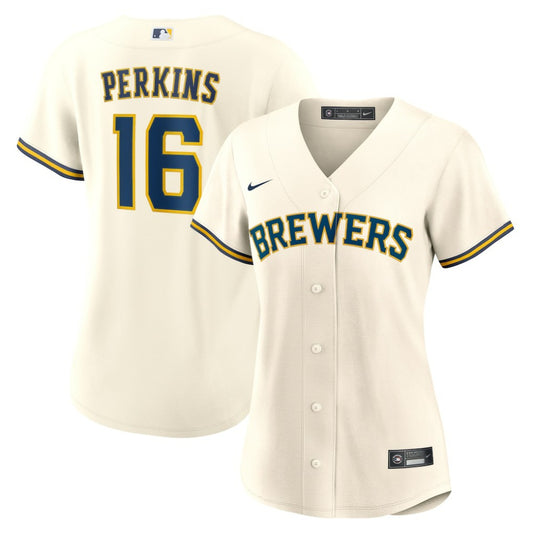 Blake Perkins Milwaukee Brewers Nike Women's Home Replica Jersey - Cream | MLB Jerseys