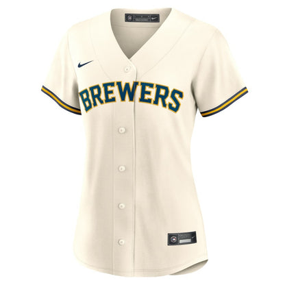 Blake Perkins Milwaukee Brewers Nike Women's Home Replica Jersey - Cream | MLB Jerseys