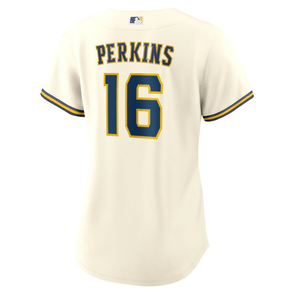 Blake Perkins Milwaukee Brewers Nike Women's Home Replica Jersey - Cream | MLB Jerseys