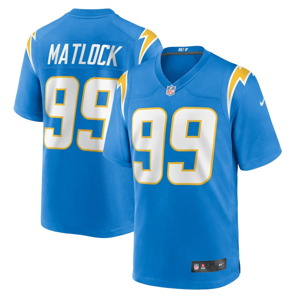 Scott Matlock Los Angeles Chargers Team Game Jersey Powder Blue - Nike