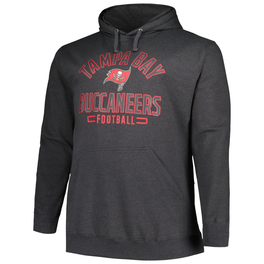 Tampa Bay Buccaneers Big & Tall Pullover Hoodie Heather Charcoal - Fanatics