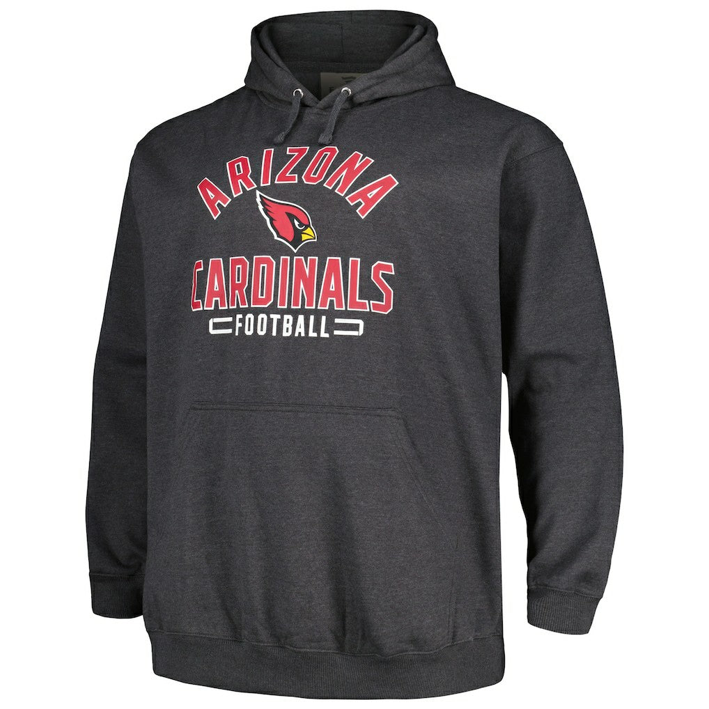 Arizona Cardinals Big & Tall Pullover Hoodie Heather Charcoal - Fanatics