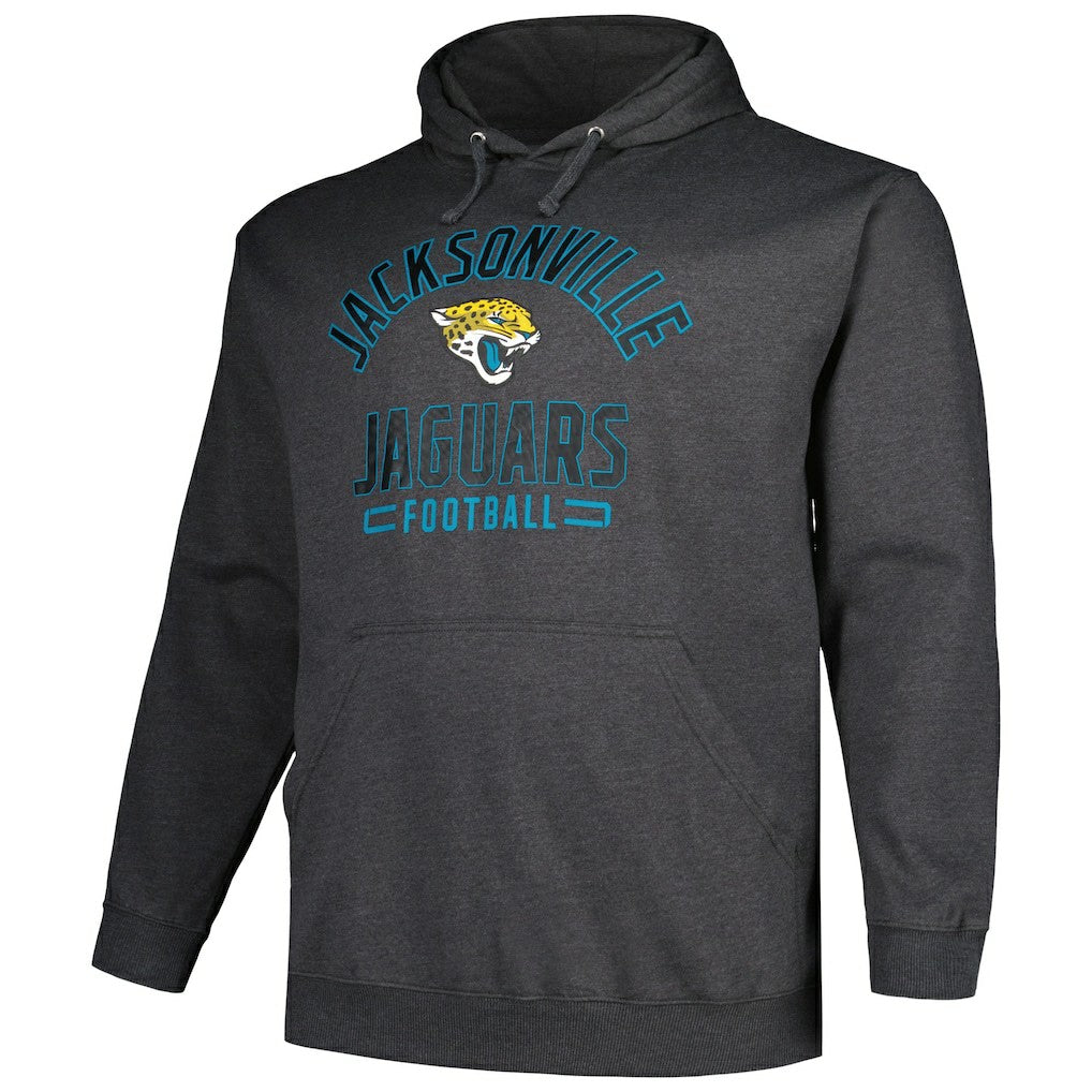 Jacksonville Jaguars Big & Tall Pullover Hoodie Heather Charcoal - Fanatics