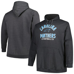Carolina Panthers Big & Tall Pullover Hoodie Heather Charcoal - Fanatics