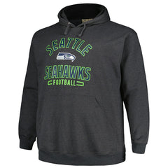 Seattle Seahawks Big & Tall Pullover Hoodie Heather Charcoal - Fanatics