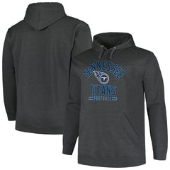 Tennessee Titans Big & Tall Pullover Hoodie Heather Charcoal - Fanatics