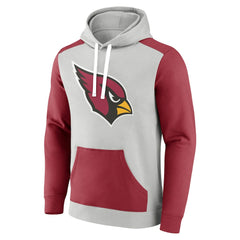Arizona Cardinals Big & Tall Team Fleece Pullover Hoodie Silver/Cardinal - Fanatics