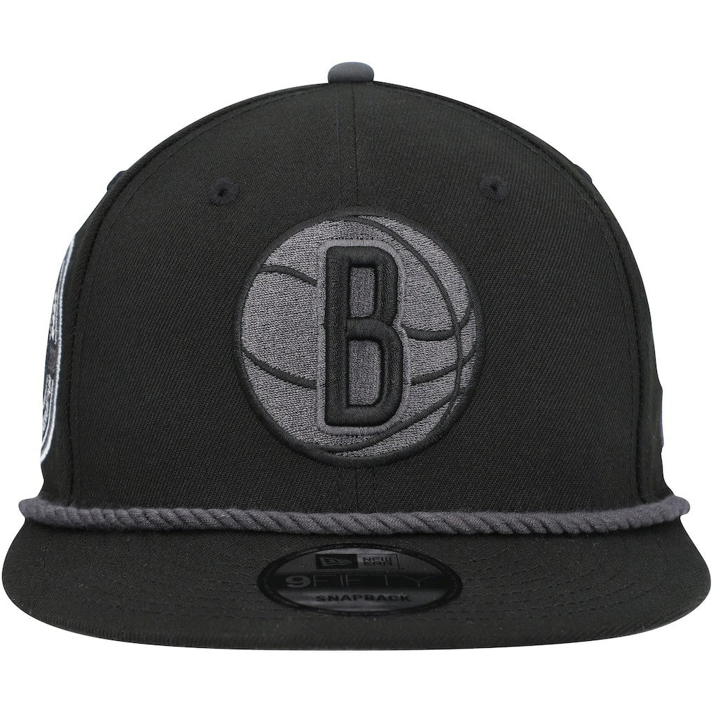 New Era - Brooklyn Nets Back Laurels 9FIFTY Snapback Hat - Black