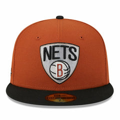 New Era - Brooklyn Nets Two-Tone 59FIFTY Fitted Hat - Rust/Black