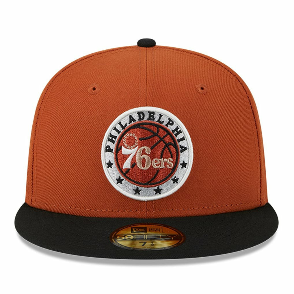 New Era - Philadelphia 76ers Two-Tone 59FIFTY Fitted Hat - Rust/Black