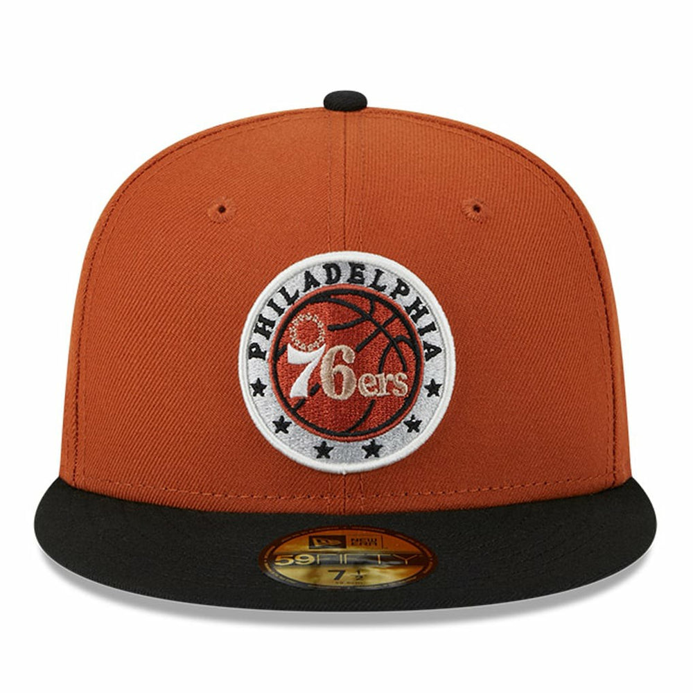 New Era - Philadelphia 76ers Two-Tone 59FIFTY Fitted Hat - Rust/Black