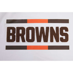 Cleveland Browns Pro Standard Women's New Helmet Capsule Cropped T-Shirt White - NFL