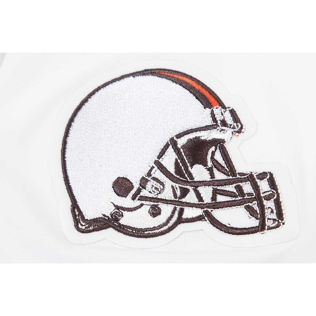 Cleveland Browns Pro Standard Women's New Helmet Capsule Cropped T-Shirt White - NFL