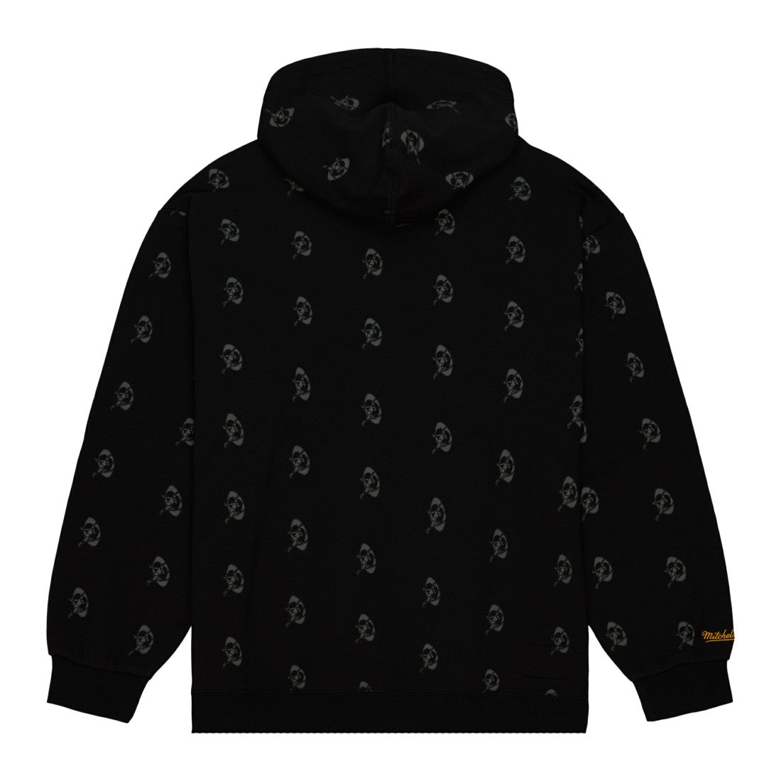 Green Bay Packers Allover Print Fleece Pullover Hoodie Black - Mitchell & Ness