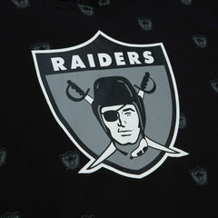 Las Vegas Raiders Allover Print Fleece Pullover Hoodie Black - Mitchell & Ness