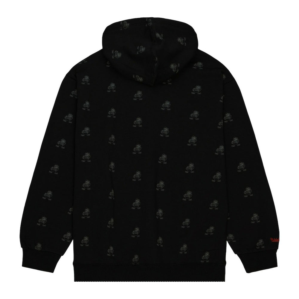 Cleveland Browns Allover Print Fleece Pullover Hoodie Black - Mitchell & Ness