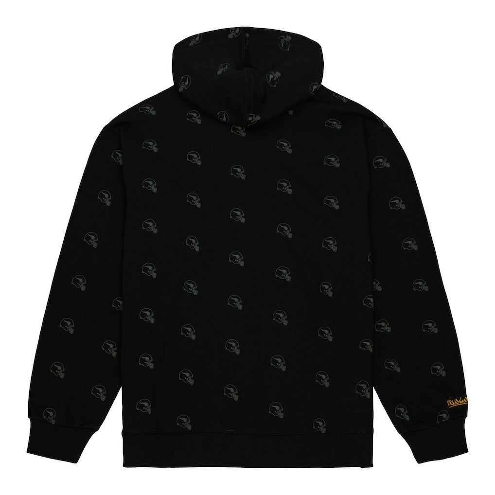 Minnesota Vikings Allover Print Fleece Pullover Hoodie Black - Mitchell & Ness