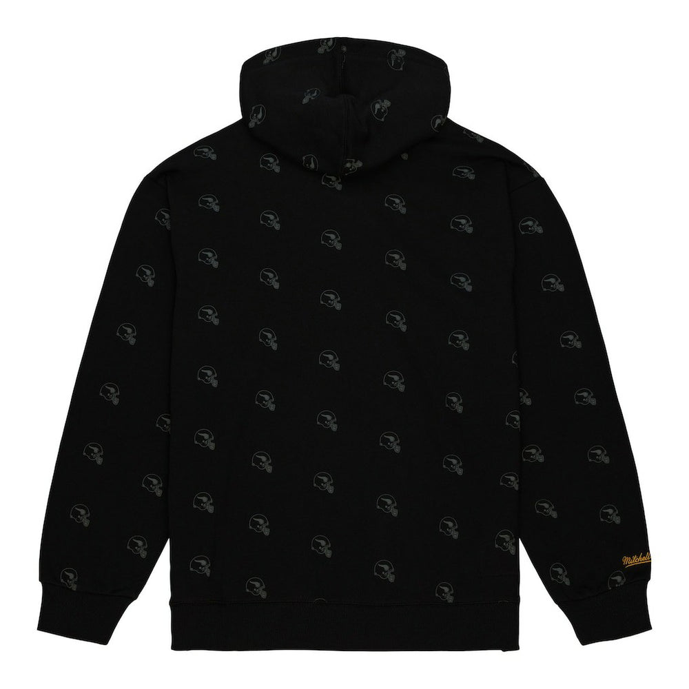 Minnesota Vikings Allover Print Fleece Pullover Hoodie Black - Mitchell & Ness