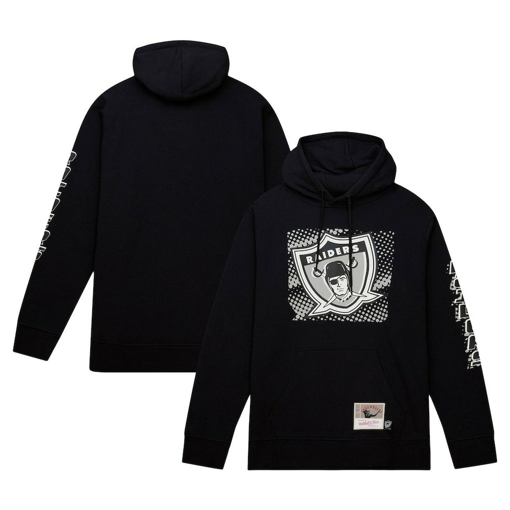Las Vegas Raiders Gridiron Classics Big Face 7.0 Pullover Hoodie Black - Mitchell & Ness
