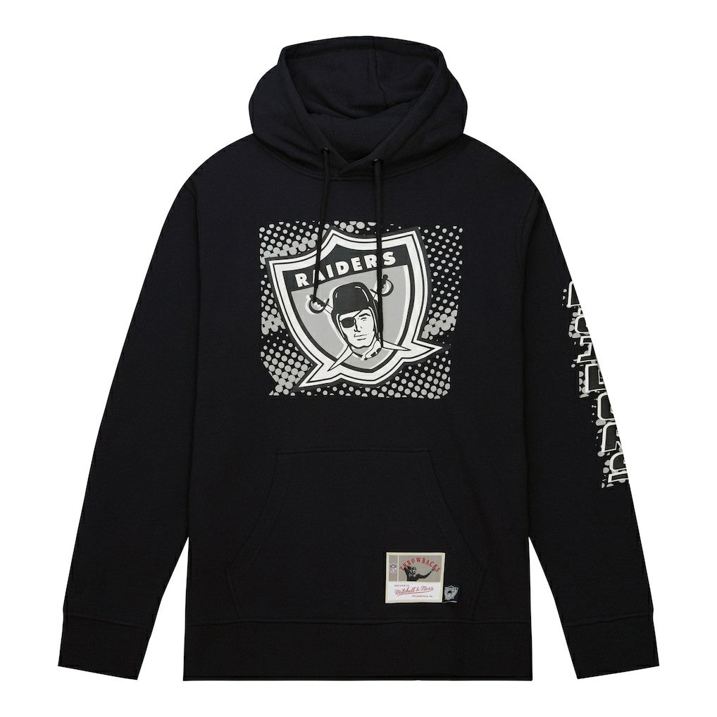 Las Vegas Raiders Gridiron Classics Big Face 7.0 Pullover Hoodie Black - Mitchell & Ness
