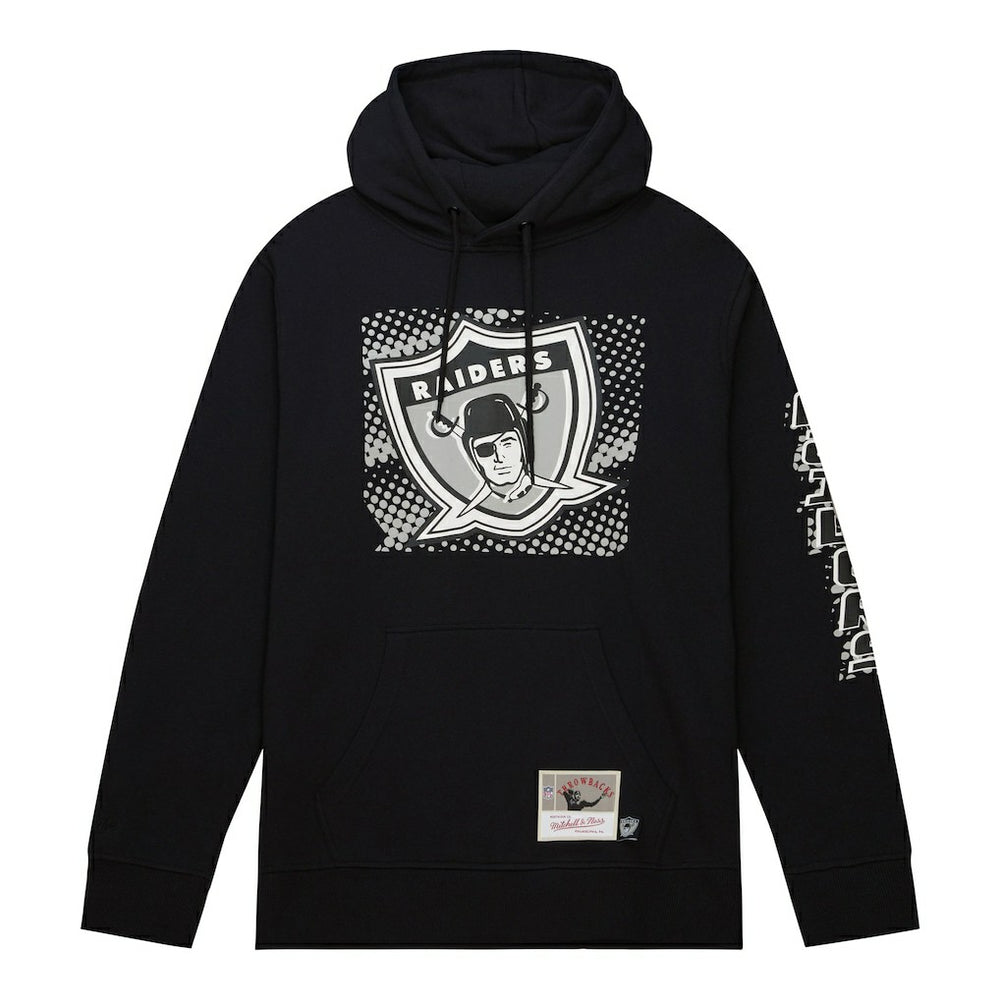 Las Vegas Raiders Gridiron Classics Big Face 7.0 Pullover Hoodie Black - Mitchell & Ness