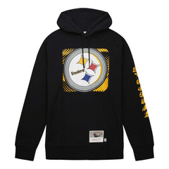 Pittsburgh Steelers Gridiron Classics Big Face 7.0 Pullover Hoodie Black - Mitchell & Ness