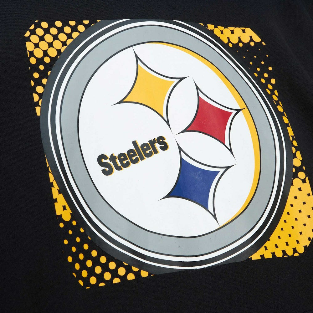 Pittsburgh Steelers Gridiron Classics Big Face 7.0 Pullover Hoodie Black - Mitchell & Ness