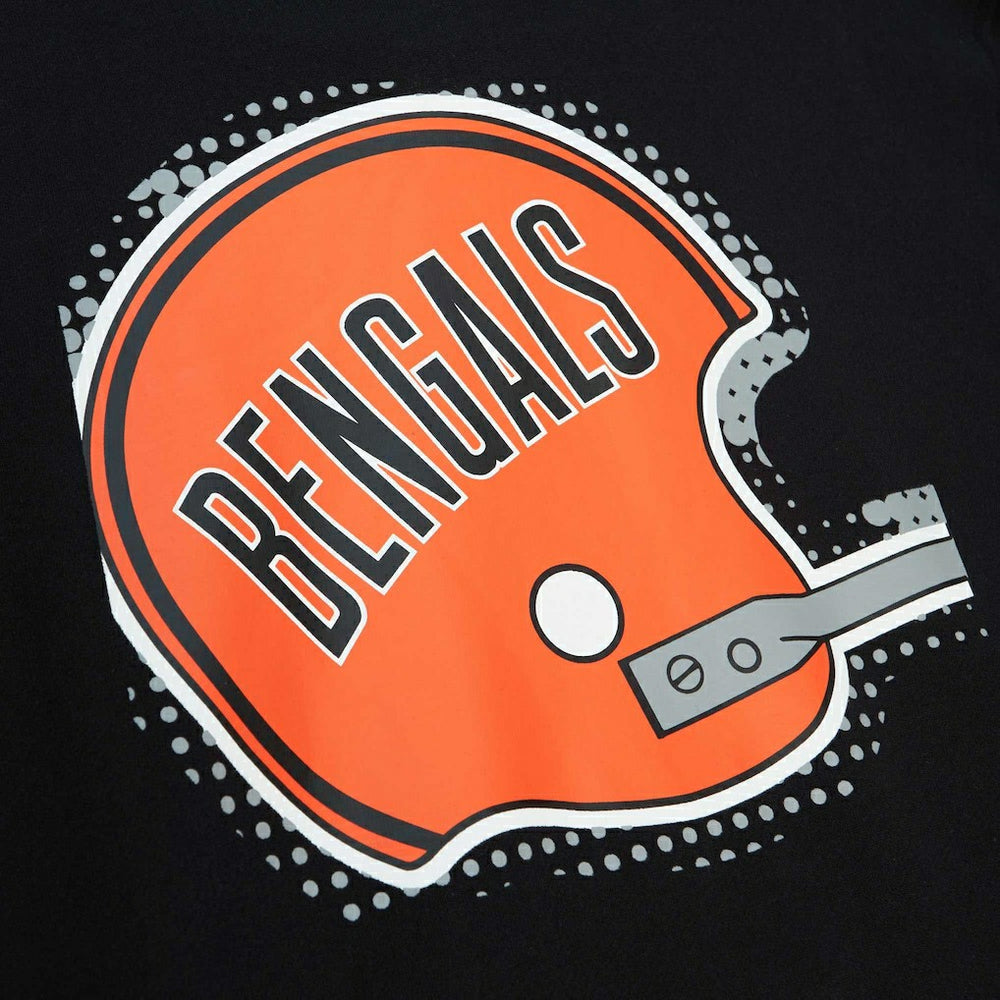 Cincinnati Bengals Gridiron Classics Big Face 7.0 Pullover Hoodie Black - Mitchell & Ness