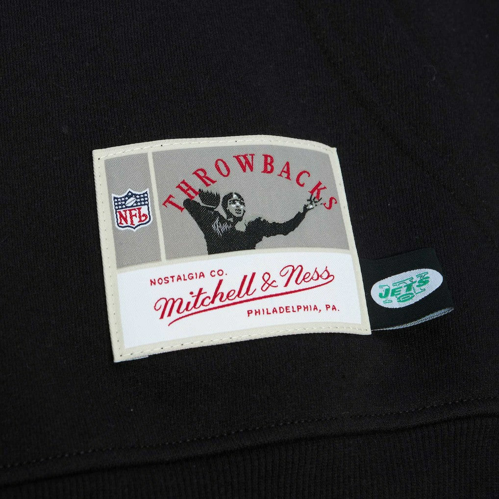 New York Jets Gridiron Classics Big Face 7.0 Pullover Hoodie Black - Mitchell & Ness