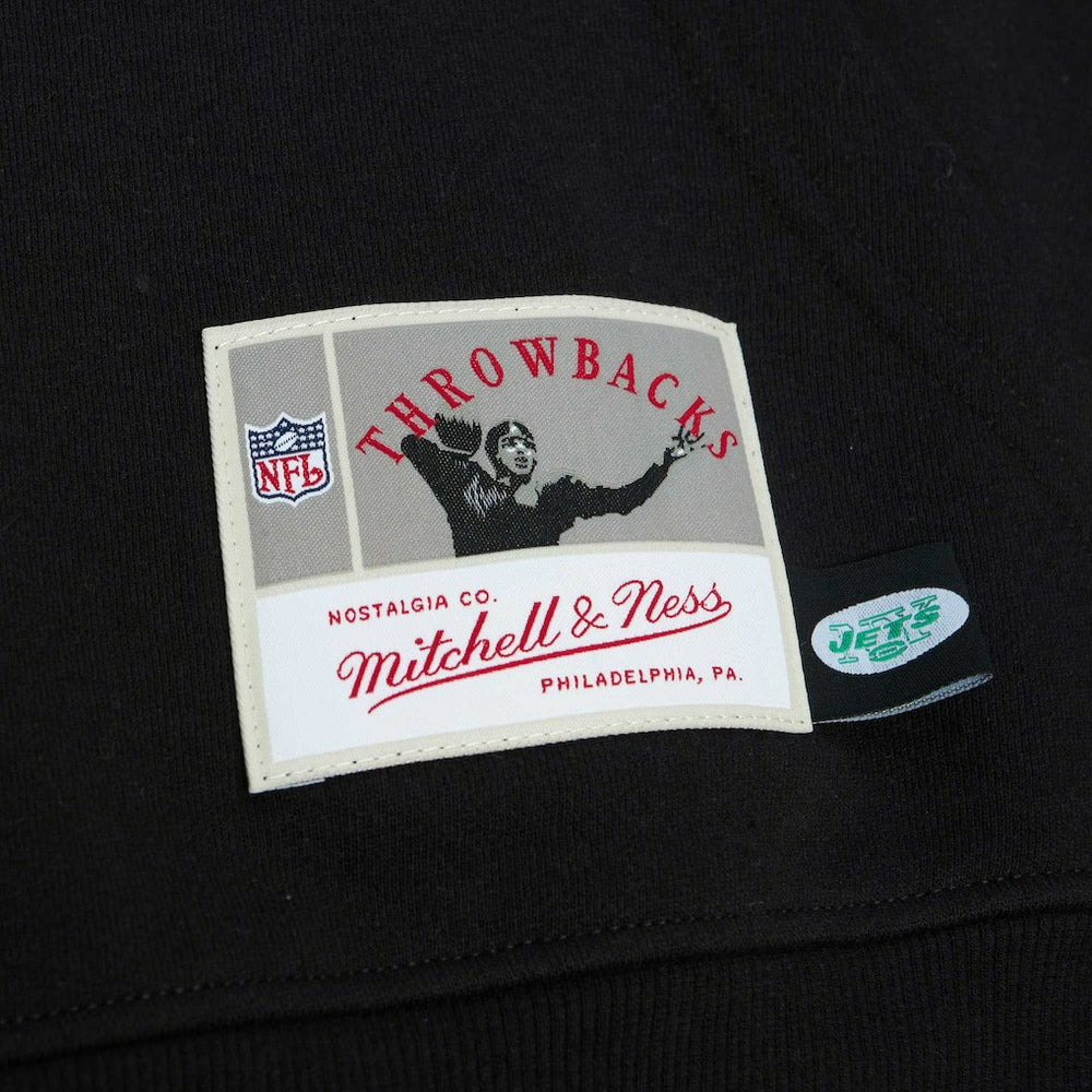 New York Jets Gridiron Classics Big Face 7.0 Pullover Hoodie Black - Mitchell & Ness