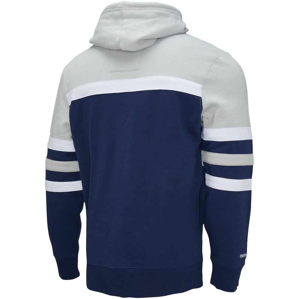 Dallas Cowboys Head Coach Pullover Hoodie Navy/Heather Gray - Mitchell & Ness