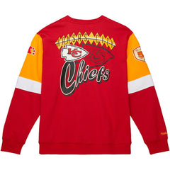 Kansas City Chiefs Gridiron Classics Allover 3.0 Pullover Sweatshirt Scarlet - Mitchell & Ness