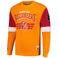 Tampa Bay Buccaneers Gridiron Classics Allover 3.0 Pullover Sweatshirt Orange - Mitchell & Ness