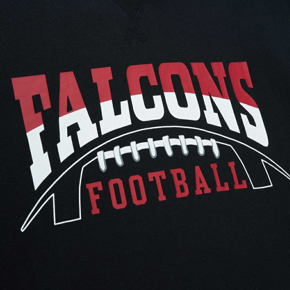 Atlanta Falcons Pre-Game Short Sleeve Pullover Hoodie Black - Mitchell & Ness