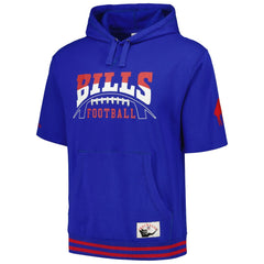 Buffalo Bills Pre-Game Short Sleeve Pullover Hoodie Royal - Mitchell & Ness