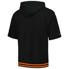 Cincinnati Bengals Pre-Game Short Sleeve Pullover Hoodie Black - Mitchell & Ness