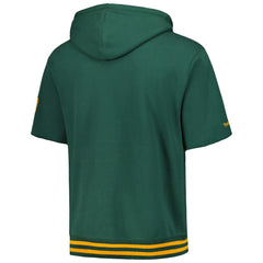 Green Bay Packers Pre-Game Short Sleeve Pullover Hoodie Green - Mitchell & Ness